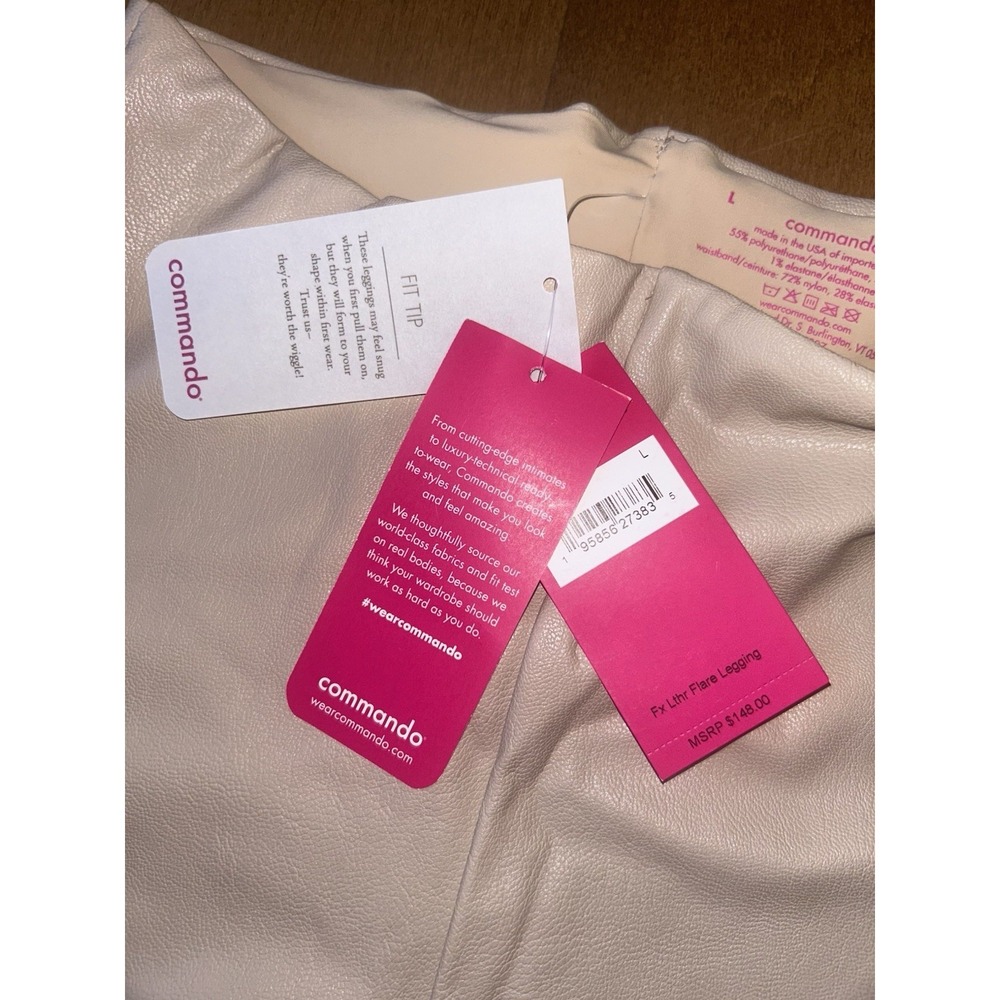 Commando Faux Leather Flare Legging Large New High Rise - Picture 8 of 10